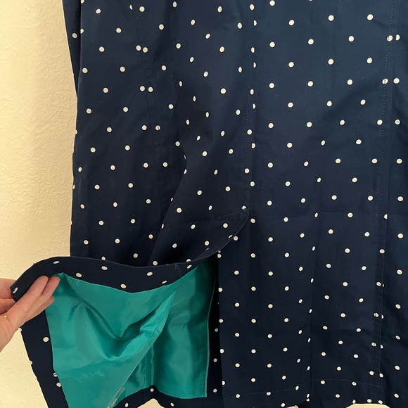 Talbots 12 Navy Polka Dot jacket Coat nwt - Picture 4 of 10